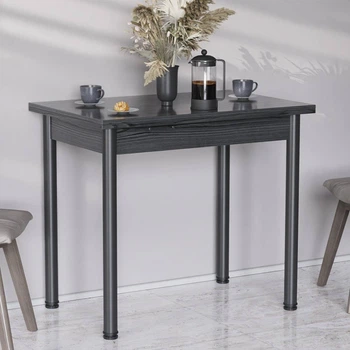 Обідній стіл-формер розкладний Берта Ferrum-decor 750x1400x900 Чорний метал ДСП Сосна Кембра 16 мм (FRD-105180)