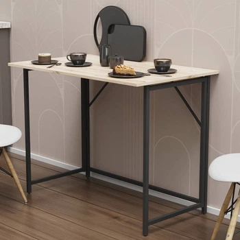 ①机本体メメモリ Стіл розкладний Моріс Ferrum-decor 750x1000x600 Чорний метал ДСП
