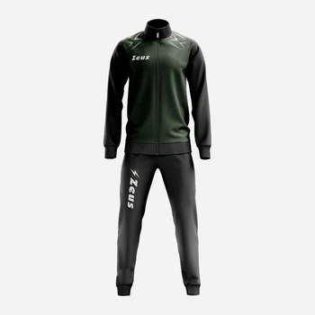 Детский спортивный костюм (толстовка + штаны) для мальчика Zeus Tuta Easy Z01588 XS 128-140 см Темно-Зеленый/Черный (8051565155003)