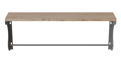 Полиця настінна Ferrum-decor Юзібі 270x600x150 метал Сірий ДСП Дуб Сан-Марино 16 мм (FRD-102689)