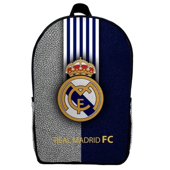 Рюкзак школьный ФК Реал Мадрид (School Gear bag FC Real Madrid 01) черный, 39 х 27 х 14 см
