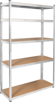 Regał metalowy Rebel RB-1253 205 x 120 x 45 cm Srebrny (5901890104432)