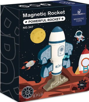 Магнітний конструктор Magnetic Toys "Ракета" 8 елементів для хлопчиків від 1,5 років