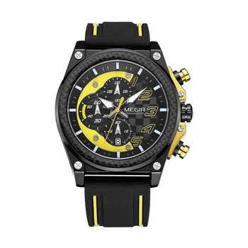 Часы Megir Black Yellow Black MG2051 (MN2051G-BK-1-N13)