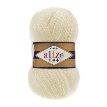 Пряжа&nbsp;Alize&nbsp;Angora&nbsp;Real&nbsp;40 цвет 01