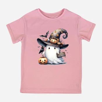 Подростковая футболка для девочки Спиногрыз Привид Happy Halloween 10-001018 140 см Розовая (ROZ6501078926)