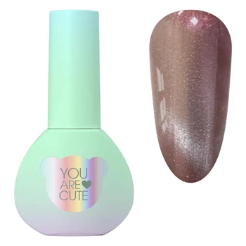 Гель-лак котяче око YOU ARE CUTE Color 116 персиковий світловідбиваючий, 5 мл