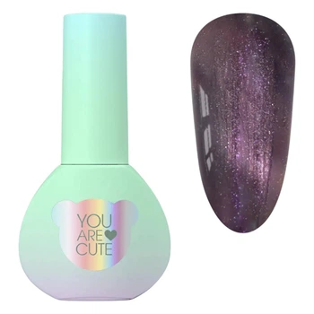 Гель-лак кошачий глаз YOU ARE CUTE Color 118 вишневый светоотражающий, 5 мл