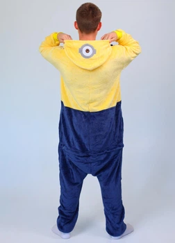 Чоловічі кігурумі доросла та підліткова на блискавці Kigurumi Міньйон жовтий S 145-155 см (1142/2)