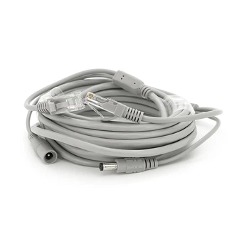 Патчкорд комбинированный по витой паре RJ-45+DC 5m, серый, Q100