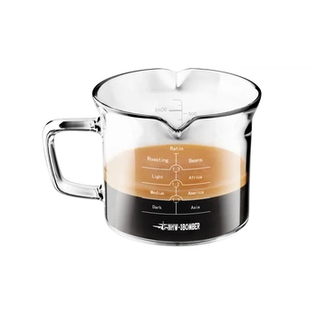 Мерная стеклянная емкость с двойным носиком для эспрессо MHW-3BOMBER Glass Measuring Cup 120 мл Прозрачная (G5059-OS)