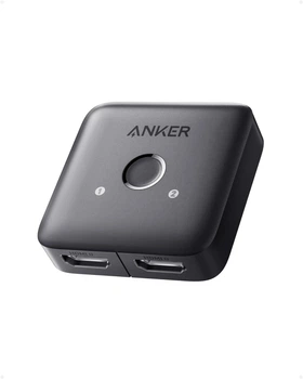 Свитч Anker HDMI Switch 4K@60Hz HDMI Switcher 2 in 1 Out with Smooth Finish Supports HDR 3D Dolby Compatible with Laptops PC Xbox Series PS5 / PS4 Projector