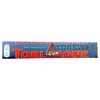 Нібір шоколаду Toblerone чорний з медом і мигдальною нугою 100 г 20 шт (0120)