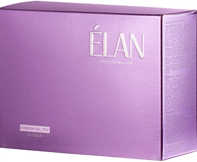 Гель-фарба для брів з окислювачем 01 Black (набір) ELAN