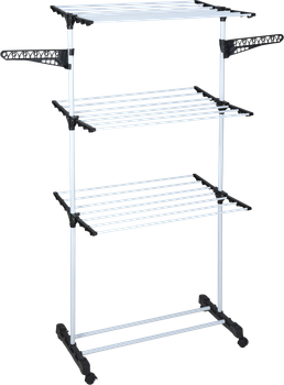 Сушарка для одягу Storage solutions 3-рівнева 80 x 57 x 165 см (8719987499685)