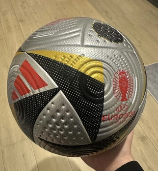 Мяч футбольный Евро 2024 Fussballliebe League Euro 2024. Размер 5. Серебряный цвет.