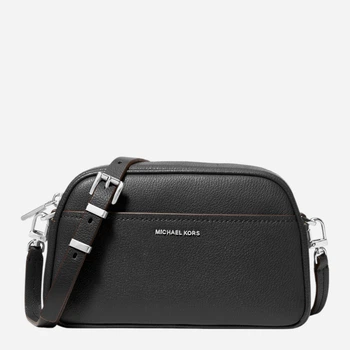 Torebka damska crossbody przez ramię skórzana mała Michael Kors Jet Set Sm Camera Xbody 32F5SJ6C5L 001 Czarna (800070349088)