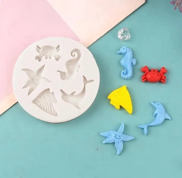 Молд силиконовый Ракушки 57 мм серый