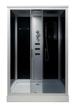 Гидромассажная кабина KO&PO 715 G 120x80х215 см душевой бокс на низком поддоне правая тонированное стекло раздвижная дверь (C15037)