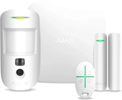 Комплект беспроводной сигнализации Ajax StarterKit Cam (HDR) White (Hub 2/MotionCam(HDR)/DoorProtect/SpaceControl)