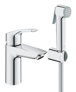 Змішувач для умивальника одноважільний настільний Хром Grohe Eurosmart 23124003 (00147876)