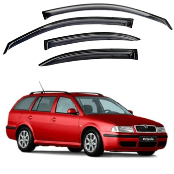 Дефлектори вікон для Skoda Octavia Tour 1997-2012 Універсал на скотчі (Acrylic) AMS20598