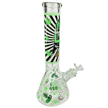 Бонг Glowing In The Dark I'M PICKLE RICK 35 см