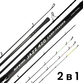 Вудлище 2в1 Feima Jazz 4.2 м (карпове + фідерне, 4 lb, тест до 200 г)