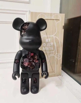 Фігурка Bearbrick — Daniel Arsham (Чорний з кристалами) 1000% 70 см