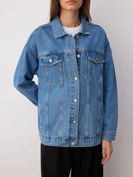 Джинсова куртка жіноча Trendyol TWOAW23CE00189 M Blue (8683047843971)