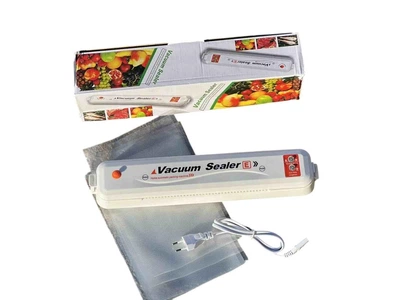 Автоматический вакууматор для пакетов, вакуумный упаковщик продуктов Keep Freshness Белый
