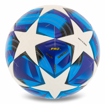 Мяч футбольный №5 PU ламинированный клееный SP-Sport FB-4993_Синий-белый