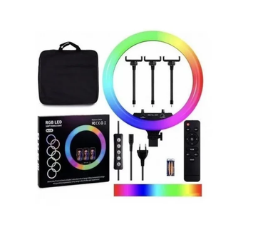 Светодиодная кольцевая селфи-лампа MJ-18 RGB (45 см)