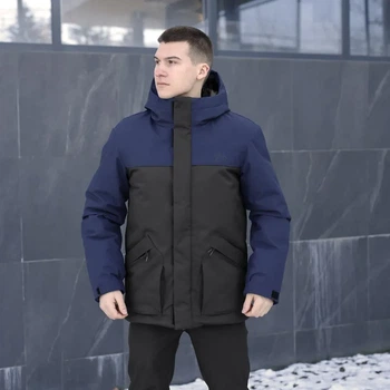 Парка Pobedov Navy Черно-синий S