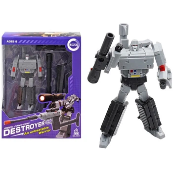 Игрушка робот трансформер Destroyer 2в1 Mech Fans Zero, с пушкой, серый, для мальчиков