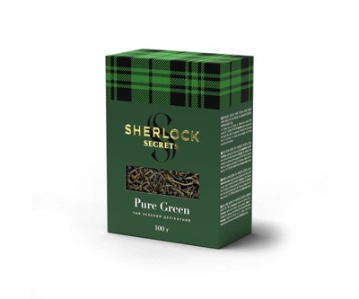 Чай зеленый крупнолистовой Pure Green ТМ Sherlock Secrets 100 g