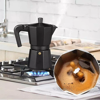 Гейзерна кавоварка A-PLUS на 6 чашок (3082) Black