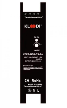 Блок живлення на дінрейку 75W 24V IP20 KLOODI KDPS-NDR 75 24V