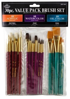 Набор кистей Royal and Langnickel RSET-9202 - 30 PC BRISTLE/CAMEL/GOLD TAKLO
