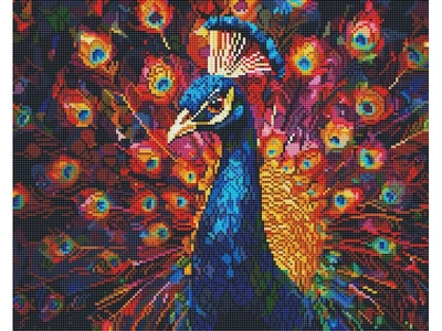 Алмазная мозаика Павлин, Brushme (40x50 см), DBS54011