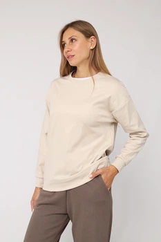 Свитшот женский XL цвет бежевый YUKI ЦБ-00283749