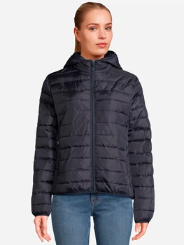 Куртка демісезонна коротка з капюшоном жіноча Sol's Stream Hooded Women 04445319 2XL Темно-синя (3609371666333)