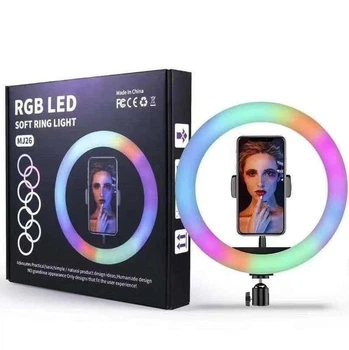 Кольцевая лампа RGB LED MJ26 Soft Ring Light с пультом