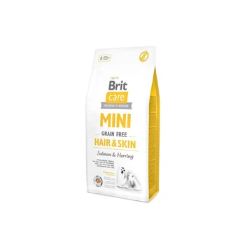 Сухий корм преміум Brit Care Grain Free Mini Hair & Skin для собак мініатюрних порід для шкіри та шерсті з лососем та оселедцем 7 кг