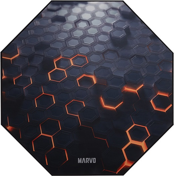 Mata pod fotel gamingowy Marvo GM03 1100 x 1100 x 2 mm Black (6932391936092)