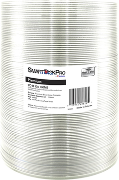 Dyski SmartDisk PRO by Verbatim CD-R 700MB 52X Premium Silver InkJet Printable WRAP 100 szt. (69826)