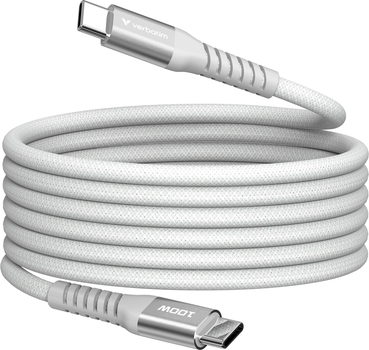 Kabel Verbatim 100 W, USB-C–USB-C, 120 cm Grey (31854)