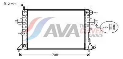 Радиатор охлаждения двигателя Ava (OLA2296)