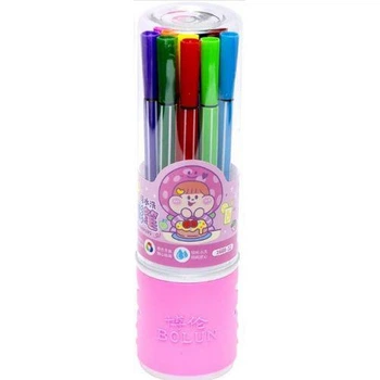 Фломастер в еластичному тубусі 12 шт (РОЖЕВИЙ) (TS01091996272734)