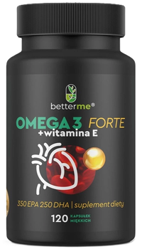 Suplement diety Better Me Omega 3 Forte + Witamina E 120 kapsułek (5904422547646)